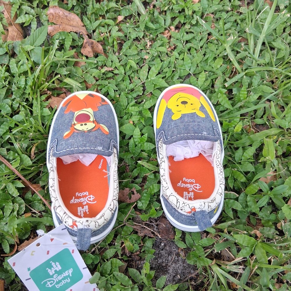 Disney Kids' Denim Slip-On Sneakers with Winnie the Pooh and Tigger - Picture 6 of 6